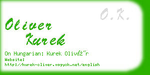 oliver kurek business card